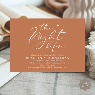 Die Nacht vor dem romantischen Hochzeitsessen Prob Einladung