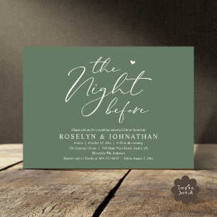 Die Nacht vor dem romantischen Hochzeitsessen Prob Einladung