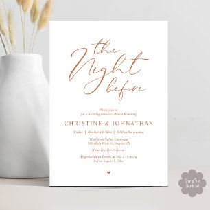 Die Nacht vor dem romantischen Hochzeitsessen Prob Einladung