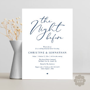 Die Nacht vor dem romantischen Hochzeitsessen Prob Einladung