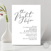 Die Nacht vor dem romantischen Hochzeitsessen Prob Einladung