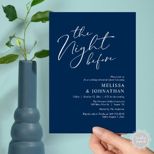 Die Nacht vor dem romantischen Hochzeitsessen Prob Einladung