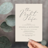 Die Nacht vor dem romantischen Hochzeitsessen Prob Einladung