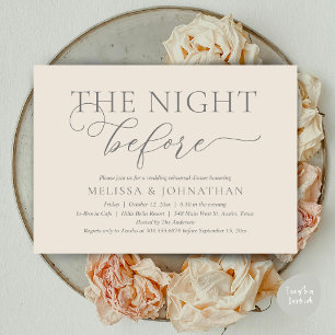 Die Nacht vor dem romantischen Hochzeitsessen Prob Einladung