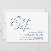 Die Nacht vor dem romantischen Hochzeitsessen Prob Einladung (Vorderseite)