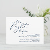 Die Nacht vor dem romantischen Hochzeitsessen Prob Einladung (Stehend Vorderseite)