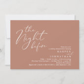 Die Nacht vor dem romantischen Hochzeitsessen Prob Einladung (Vorderseite)