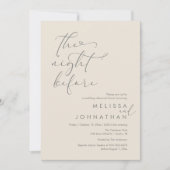 Die Nacht vor dem romantischen Hochzeitsessen Prob Einladung (Vorderseite)