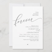 Die Nacht vor dem romantischen Hochzeitsessen Prob Einladung (Vorderseite)