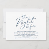 Die Nacht vor dem romantischen Hochzeitsessen Prob Einladung (Vorderseite)