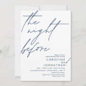 Die Nacht vor dem romantischen Hochzeitsessen Prob Einladung (Vorderseite)