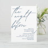 Die Nacht vor dem romantischen Hochzeitsessen Prob Einladung (Stehend Vorderseite)