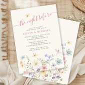 Die Nacht vor dem rustikalen Hochzeitsessen Probe Einladung