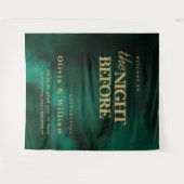 Die Nacht vor dem Signieren des grünen Smaragdgold Wandteppich (Vorderseite (Horizontal))