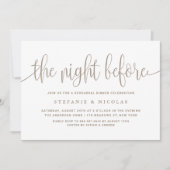 Die Nacht vor dem Taupe Script Probe Dinner Einladung (Vorderseite)