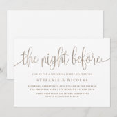 Die Nacht vor dem Taupe Script Probe Dinner Einladung (Vorne/Hinten)