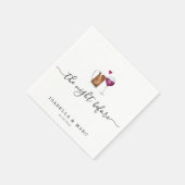 Die Nacht vor dem Wein & Bier gedachte Napkins Serviette (Ecke)