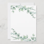 Die Nacht vor der Eukalyptus-Hochzeit-Probe Einladung (Rückseite)