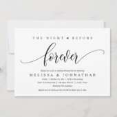 Die Nacht vor der Ewigkeit, Hochzeitsessen Probe Einladung (Vorderseite)