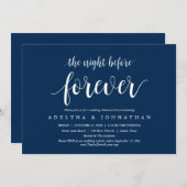 Die Nacht vor der Ewigkeit, Hochzeitsessen Probe Einladung (Vorne/Hinten)