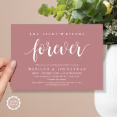 Die Nacht vor der Ewigkeit, Hochzeitsessen Probe Einladung