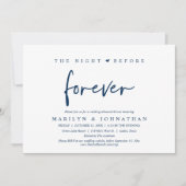 Die Nacht vor der Ewigkeit, Hochzeitsessen Probe Einladung (Vorderseite)