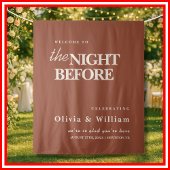 Die Nacht vor der Hochzeit in Orange brennen Wandteppich