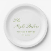 Die Nacht vor der Hochzeit Pappteller (Vorderseite)