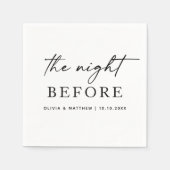 Die Nacht vor der Hochzeit Probe Abendessen. Moder Serviette (Vorderseite)