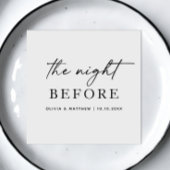 Die Nacht vor der Hochzeit Probe Abendessen. Moder Serviette