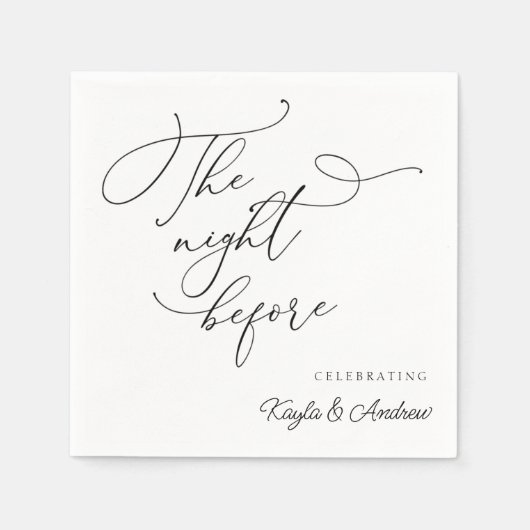 Die Nacht vor der Hochzeit Probe Abendessen Napkin Serviette (Vorderseite)