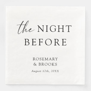 Die Nacht vor der Hochzeit Probe Abendessen Napkin Serviette