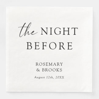 Die Nacht vor der Hochzeit Probe Abendessen Napkin Serviette