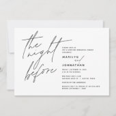 Die Nacht vor der Hochzeit Probe Abendessen Party Einladung (Vorderseite)