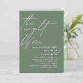 Die Nacht vor der Hochzeit Probe Abendessen Party Einladung (Stehend Vorderseite)