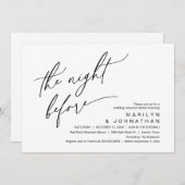 Die Nacht vor der Hochzeit Probe Abendessen Party Einladung (Vorne/Hinten)