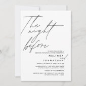 Die Nacht vor der Hochzeit Probe Abendessen Party Einladung (Vorderseite)