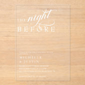 Die Nacht vor der Hochzeit Probe Acryleinladungen (Vorderseite)