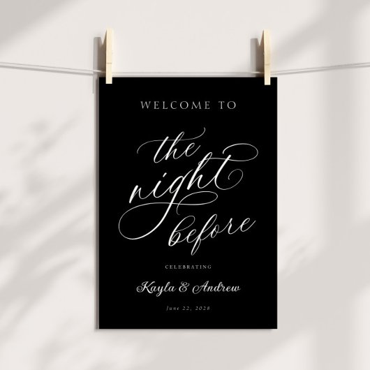 Die Nacht vor der Hochzeit Probe Begrüßungszeichen Poster