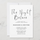 Die Nacht vor der Hochzeit Probe Dinner Einladung (Vorderseite)