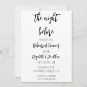 Die Nacht vor der Hochzeit Probe Dinner Einladung (Vorderseite)