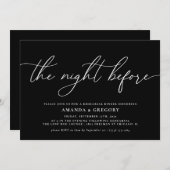 Die Nacht vor der Hochzeit Probe Dinner Einladung (Vorne/Hinten)