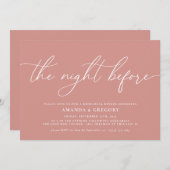 Die Nacht vor der Hochzeit Probe Dinner Einladung (Vorne/Hinten)