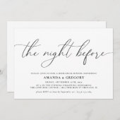 Die Nacht vor der Hochzeit Probe Dinner Einladung (Vorne/Hinten)