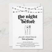 Die Nacht vor der Hochzeit Probe Dinner Einladung (Vorderseite)
