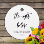 Die Nacht vor der Hochzeit Probe Dinner Geschenkanhänger