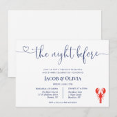 Die Nacht vor der Hochzeit Probe Dinner Invitati Einladung (Vorne/Hinten)