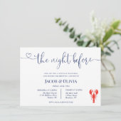 Die Nacht vor der Hochzeit Probe Dinner Invitati Einladung (Stehend Vorderseite)