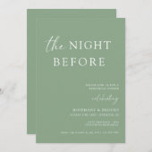 Die Nacht vor der Hochzeit Probe Dinner Invitati Einladung (Vorne/Hinten)