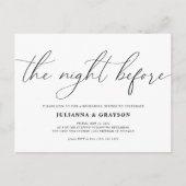Die Nacht vor der Hochzeit Probe Dinner Invitati Postkarte (Vorderseite)